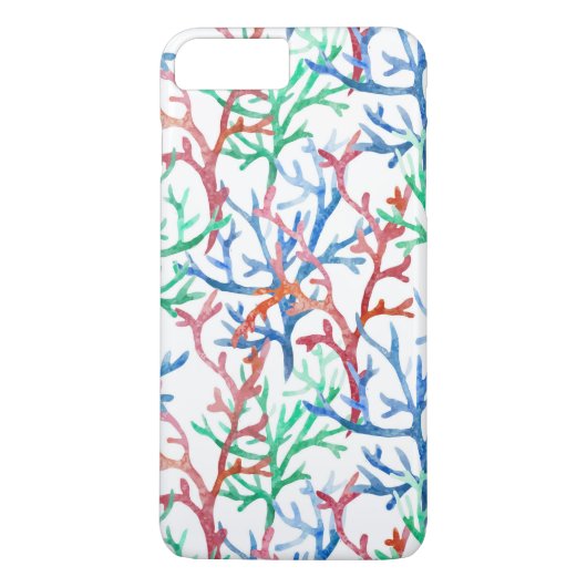 Coques Case-Mate iPhone Motif de corail aquarelle (Dos)