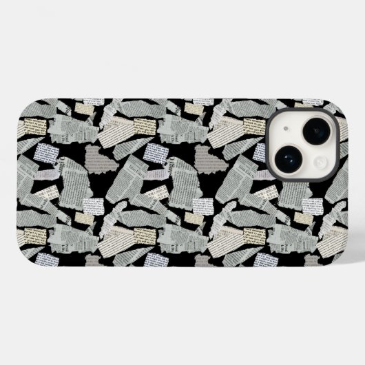 Coques Case-Mate iPhone Motif de coupure de journal 01x4.b (Verso (horizontal))