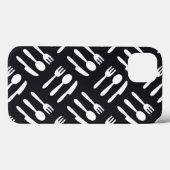Coques Case-Mate iPhone motif de couteau à cuillère à fourche (Verso (horizontal))