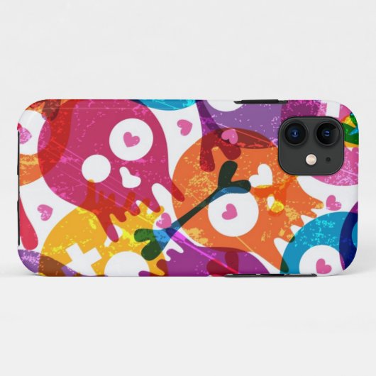 Coques Case-Mate iPhone Motif de crânes (Dos (Horizontal))