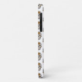 Coques Case-Mate iPhone Motif de crânes floraux (Dos/Gauche)