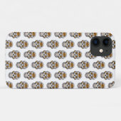 Coques Case-Mate iPhone Motif de crânes floraux (Dos (Horizontal))