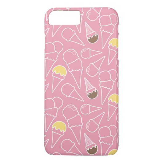 Coques Case-Mate iPhone Motif de crème glacée d'été (Dos)