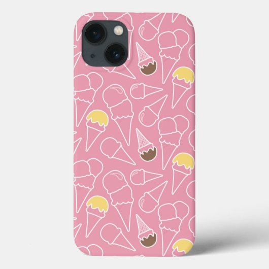 Coques Case-Mate iPhone Motif de crème glacée d'été (Verso)