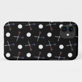 Coques Case-Mate iPhone Motif de crosse noire (Dos (Horizontal))