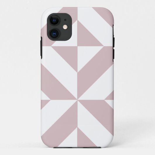 Coques Case-Mate iPhone Motif de cube géométrique Mauve (Dos)