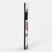 Coques Case-Mate iPhone Motif de cube géométrique Mauve foncé (Dos/Droite)