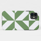 Coques Case-Mate iPhone Motif de cube vert laiton foncé (Dos (Horizontal))