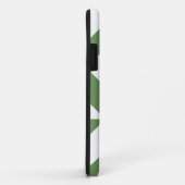 Coques Case-Mate iPhone Motif de cube vert laiton foncé (Dos/Droite)