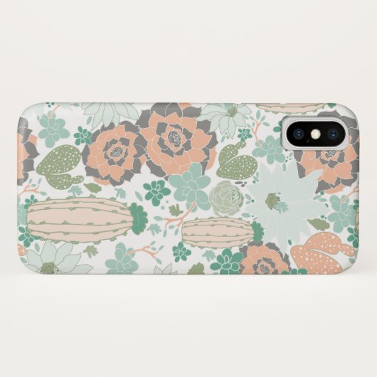 Coques Case-Mate iPhone Motif de Cute Cactus (Dos (Horizontal))