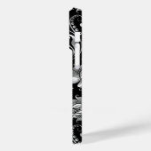 Coques Case-Mate iPhone Motif de Damas florales à huile d'argent (Verso / Gauche)