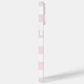Coques Case-Mate iPhone Motif de damier blanc rose clair (Verso / Droite)