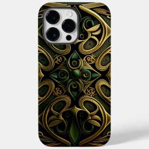 Coque Pour Pour iPhone 14 Pro Max Motif de décoration en bronze vert
