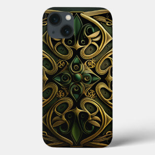 Case-Mate iPhone Case Motif de décoration en bronze vert