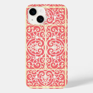Coque Pour iPhone 14 Motif de défilement de corail