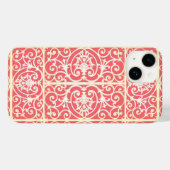 Coques Case-Mate iPhone Motif de défilement de corail (Verso (horizontal))