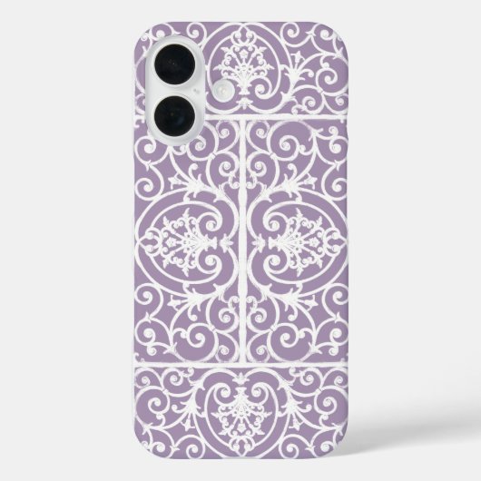 Coques Case-Mate iPhone Motif de défilement Lavender (Verso)