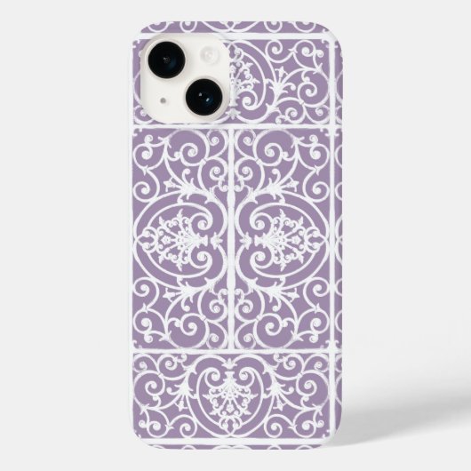 Coques Case-Mate iPhone Motif de défilement Lavender (Verso)