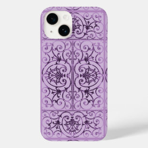 Coque Pour iPhone 14 Motif de défilement Lilac