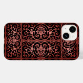 Coques Case-Mate iPhone Motif de défilement rouge et noir (Verso (horizontal))