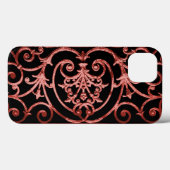 Coques Case-Mate iPhone Motif de défilement rouge et noir Coque-Mate iPhon (Verso (horizontal))