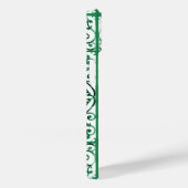 Coques Case-Mate iPhone Motif de défilement vert et blanc (Verso / Droite)