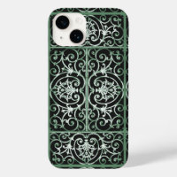 Motif de défilement vert et noir