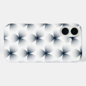 Coques Case-Mate iPhone Motif de dégradé d'illusion géométrique monochrome (Verso (horizontal))