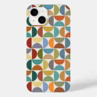 Motif de demi-cercles MCM couleur sur crème