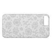 Coques Case-Mate iPhone Motif de dentelle, cru 1 de fleur (Dos (Horizontal))