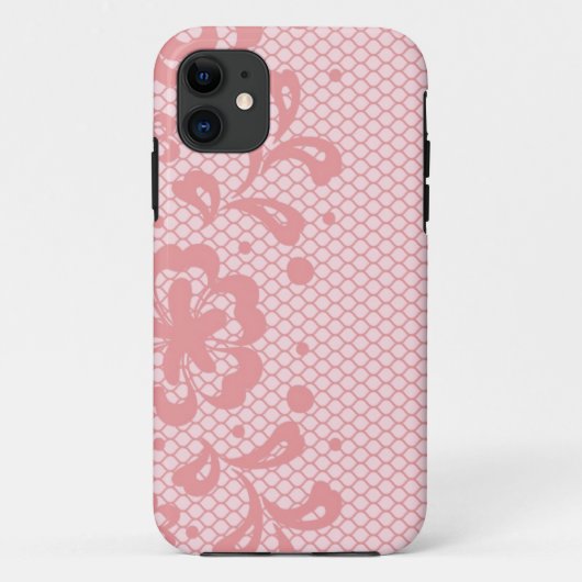 Coques Case-Mate iPhone Motif de dentelle, cru 3 de fleur (Dos)