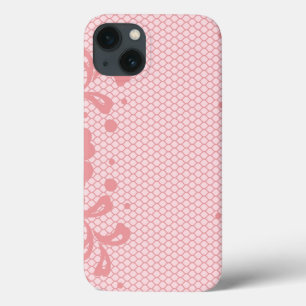 iPhone 13 Case Motif de dentelle, cru 3 de fleur