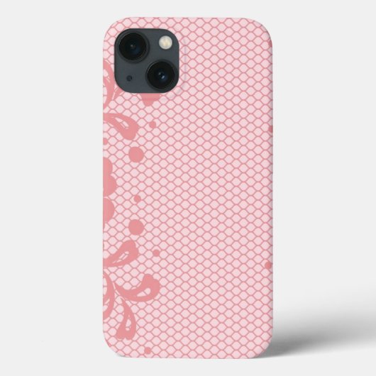 Coques Case-Mate iPhone Motif de dentelle, cru 3 de fleur (Verso)