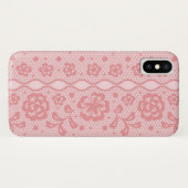 Coques Case-Mate iPhone Motif de dentelle, cru 3 de fleur (Dos (Horizontal))