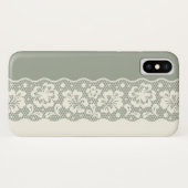 Coques Case-Mate iPhone Motif de dentelle, cru 5 de fleur (Dos (Horizontal))