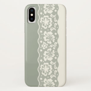 Etui iPhone Case-Mate Motif de dentelle, cru 5 de fleur
