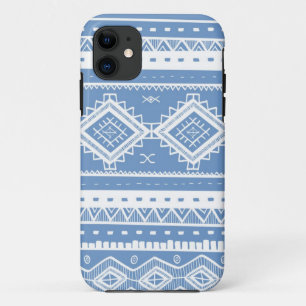 Coque Case-Mate Pour iPhone Motif de dentelle de Tribal Aztec (bleu périwinkle