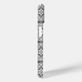 Coques Case-Mate iPhone Motif de dentelle grise et blanche (Verso / Droite)