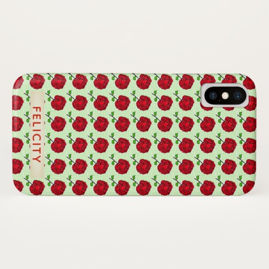 Coques Case-Mate iPhone Motif de design Rose (Dos (Horizontal))