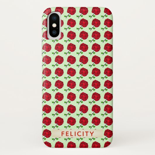 Coques Case-Mate iPhone Motif de design Rose (Dos)