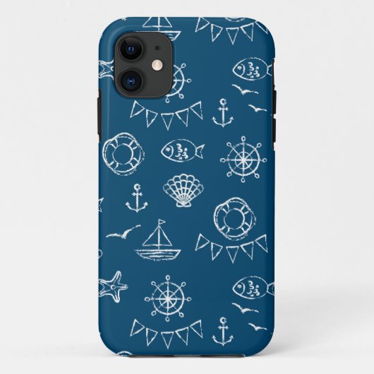 Coques Case-Mate iPhone Motif de dessin de calque marine 2 (Dos)