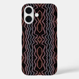 Coques iPhone 16 Motif de dessin de peau de serpent vipère couleur