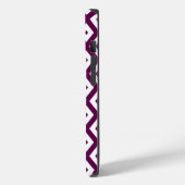 Coques Case-Mate iPhone Motif de diamant blanc et violet de prune (Verso / Gauche)