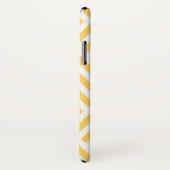Coques Case-Mate iPhone Motif de diamant de flèche de monogramme jaune or (Dos/Droite)