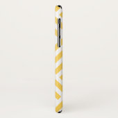 Coques Case-Mate iPhone Motif de diamant de flèche de monogramme jaune or (Dos/Gauche)
