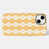Coques Case-Mate iPhone Motif de diamant jaune (Verso (horizontal))