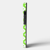Coques Case-Mate iPhone Motif de diamant vert et blanc de chaux Coque-Mate (Verso / Gauche)