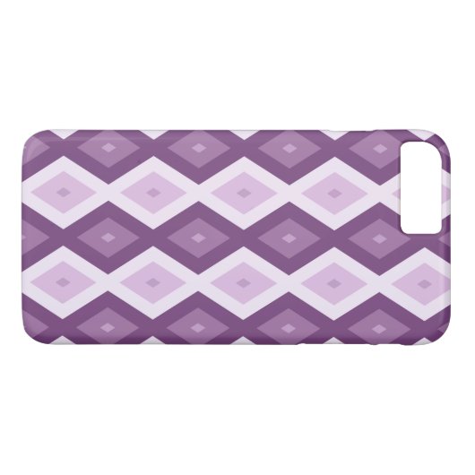Coques Case-Mate iPhone Motif de diamant violet (Dos (Horizontal))