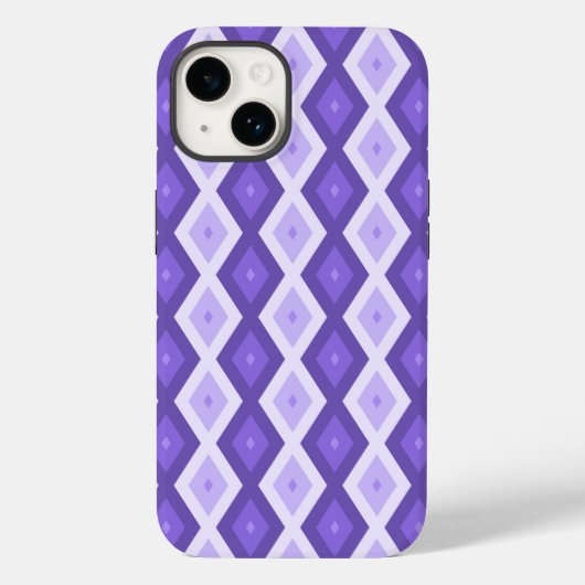 Coques Case-Mate iPhone Motif de diamant violet (Verso)