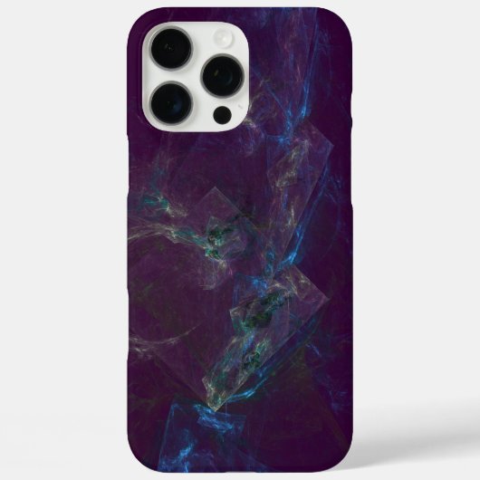 Coques Case-Mate iPhone motif de diamants abstrait violet et bleu (Verso)